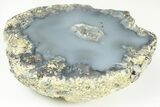 Las Choyas Coconut Geode Half with Banded Agate - Mexico #214216-1